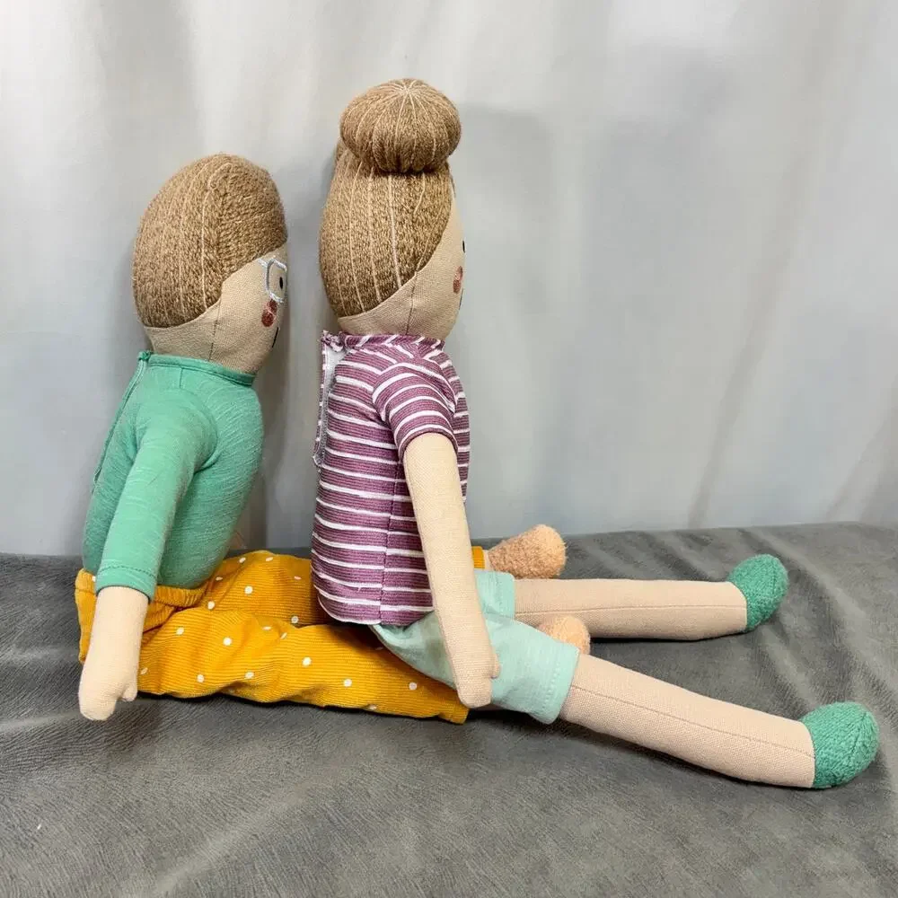 Decorative Kids' Pillow Pals Green Set of Boy & Girl Pillowfort